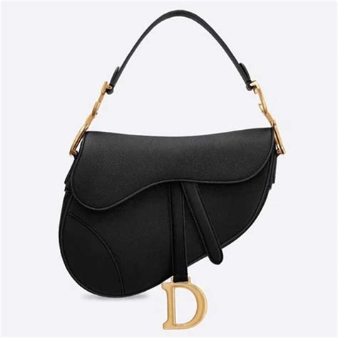 black dior saddle bag